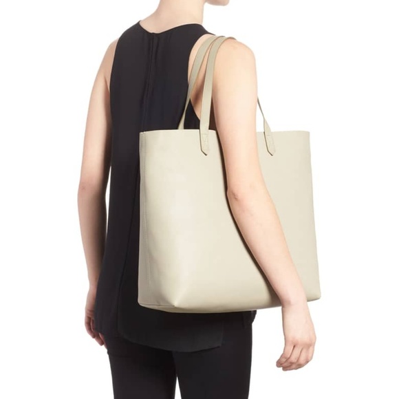Madewell Handbags - Madewell Transport Leather Tote - Washed Olive